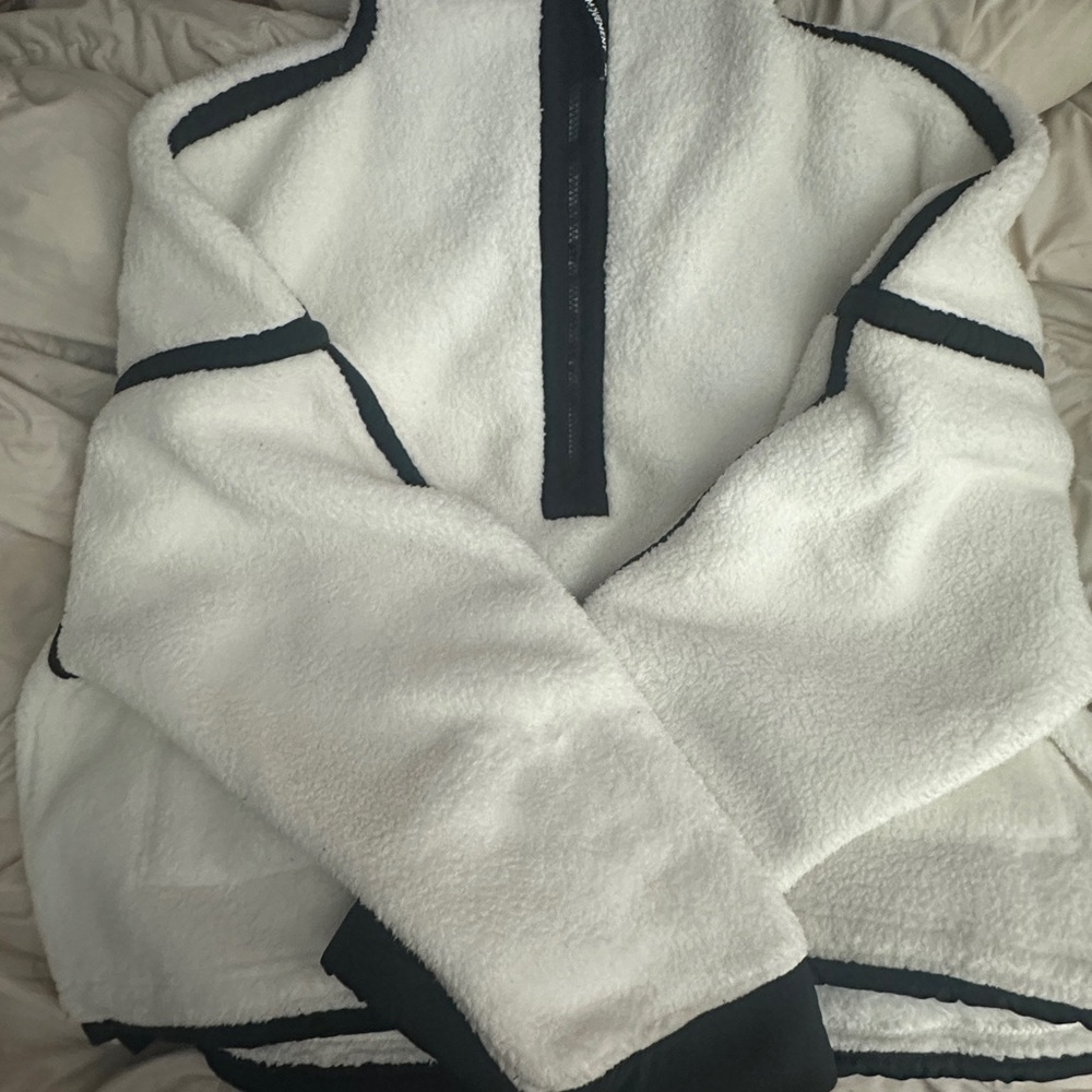 Free People Mountain High 1/2 Zip in White Combo